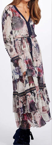 Floral Print Ruffle Dress