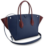 Freedom Leather Handbag, Navy Blue