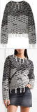 Frayed Cotton-Jacquard Sweater