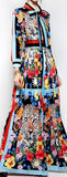 Floral & Animal Printed Long Dress