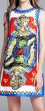 Printed Mini Shift Dress