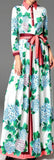 Hydrangea Print Maxi Shirt Dress