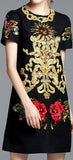 Embellished Black Shift Dress | DESIGNER INSPIRED FASHIONS