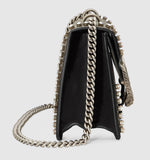 Dionysus GG Supreme Shoulder Bag with Crystals, Black