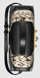Leather & Snakeskin Top Handle Bag