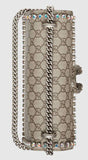 Dionysus GG Supreme Shoulder Bag with Crystals, Pink