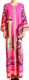 Printed Long Pink Kaftan Dress