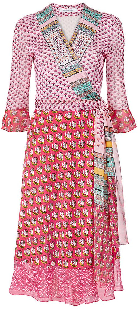 'Nieves' Printed Wrap Dress - DESIGNER INSPIRED FASHIONS