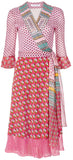 'Nieves' Printed Wrap Dress - DESIGNER INSPIRED FASHIONS