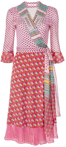 'Nieves' Printed Wrap Dress - DESIGNER INSPIRED FASHIONS