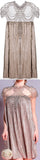 Pleated Crepe Mini Dress with Draped Crystal Detachment