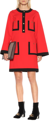 Jersey Color-Contrast Dress