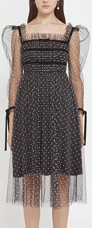 'Lily Rose' French Dotted Tulle Dress