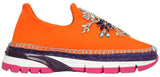 Jewel-Embellished Neoprene Slip-on Espadrille Sneakers - ( Orange, Yellow, Blue ) - DESIGNER INSPIRED FASHIONS