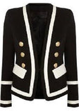Bicolor Piqué Blazer - DESIGNER INSPIRED FASHIONS