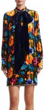 Embellished Floral Velvet Dress | DESIGNER INSPIRED FASHIONS