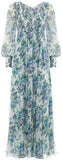 'Whitewave' Shirred Dress