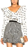 Printed Star Frilled Top
