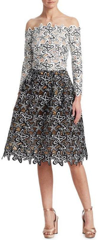 Illusion Starfish Off-the-Shoulder Dress