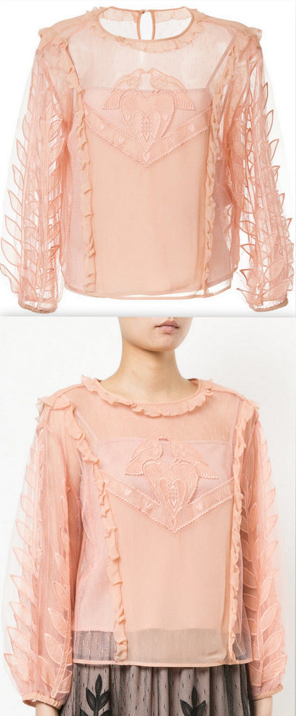 Ruffled Lace Blouse