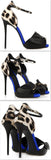 Safety Pin Leather Sandals in Leopard Print - DESIGNER INSPIRED FASHIONS