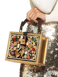 Embellished Top Handle Bag
