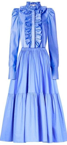 Ruffled Blouse and Skirt Set