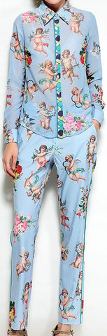 Cherub Angel Blouse with Cloak and Pet Set