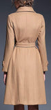 High-Collar Camel Wool Coat - DESIGNER INSPIRED FASHIONS