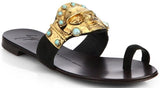 Embellished Tribal Sandals in Brown or Black - DESIGNER INSPIRED FASHIONS