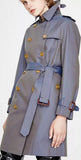 Double-Breasted Trench Coat, Blue