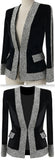 Black Velvet Rhinestones-Embellished Blazer