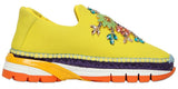 Jewel-Embellished Neoprene Slip-on Espadrille Sneakers - ( Orange, Yellow, Blue ) - DESIGNER INSPIRED FASHIONS