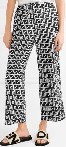 Cropped Printed FF Logo Pants