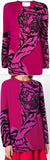 Tiger Intarsia Sweater, Deep Rose