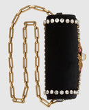 Broadway Velvet Mini Bag, Black