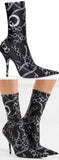 Knife Printed Spandex Sock Boots
