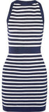 Striped Stretch-Knit Mini Dress