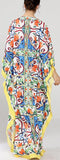 Majolica Print Kaftan Dress