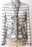 Striped Fringed Tweed Jacket | DESIGNER INSPIRED FASHIONS