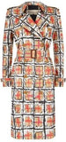 Scribble Check Trench Coat