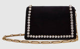 Broadway Velvet Mini Bag, Black