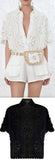 'Breeze' Doily Shirt - White or Black | DESIGNER INSPIRED FASHIONS