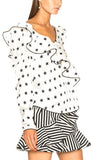 Printed Star Frilled Top