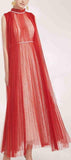 Pleated Organza Gown
