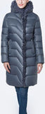 Puffer Coat with Wool Trim - Blue/Grey or Light Brown