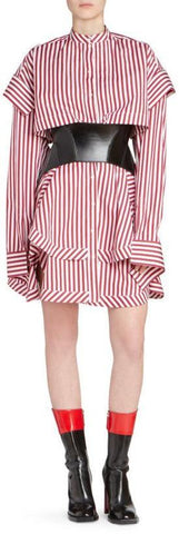 Patchwork Stripe Shirtdress