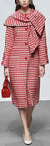 Houndstooth Shawl Wool Coat
