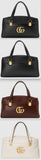 Arli Large Top Handle Bag - Black, Burgundy/Brown, White