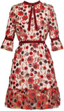 Embellished Embroidered Floral Mini Dress